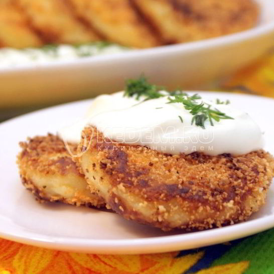 Рецепт картофельных котлет с сыром
