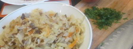 котлеты из гречи с капустой и грибами. Шаг 3