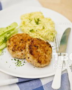 Котлеты из птицы с белыми грибами и тимьяном
