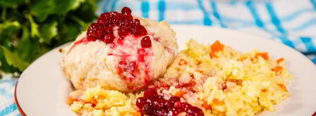 куриные котлеты с брусничным соусом. Шаг 7