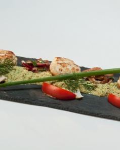 Куриные котлеты с картофельным соусом