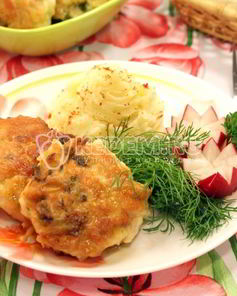 Куриные котлеты с сыром и зеленью