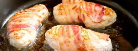 куриные котлеты с яблоками в беконе. Шаг 5