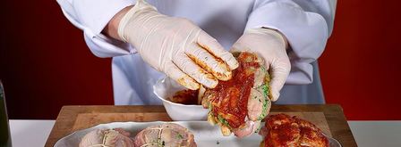 куриные котлеты тапака с зеленью. Шаг 11