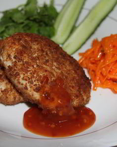 Сочные куриные котлеты с жареным луком