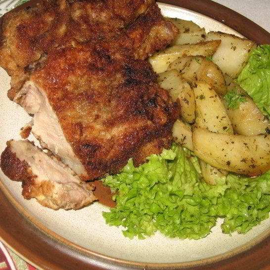 Рецепт свиной котлеты на косточке