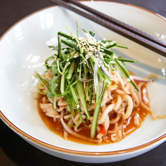 Рецепт лапши из кальмаров в кисло-сладком соусе