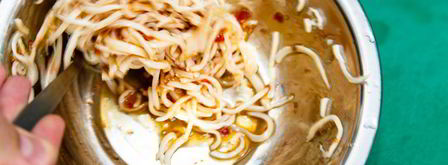 лапша из кальмаров в кисло-сладком соусе. Шаг 4