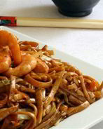 Лапша с креветками