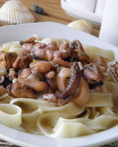 Лапша с морепродуктами