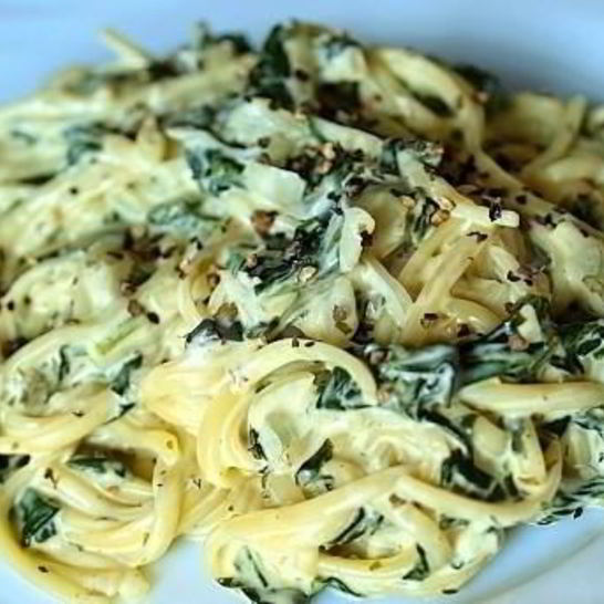 Рецепт лапши с овощами в сливочном соусе