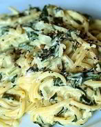 Лапша с овощами в сливочном соусе