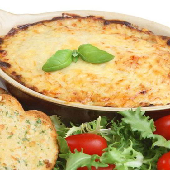 Рецепт чесночной лазанья с курицей