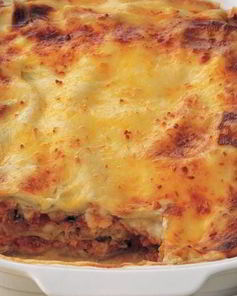 Итальянская лазанья с курицей и грибами