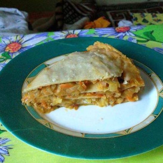 Рецепт капустной лазанья