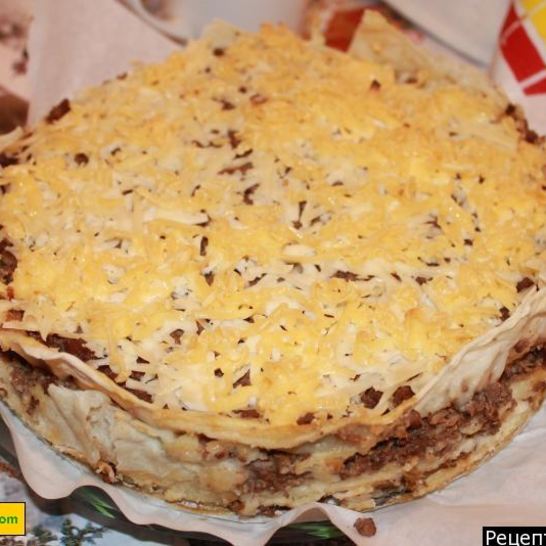 Рецепт лазаний из лаваша с фаршем