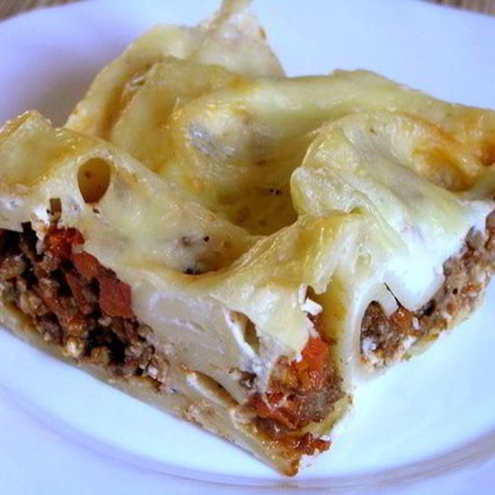 Рецепт лазаний из лумакони с мясным соусом по-мексикански