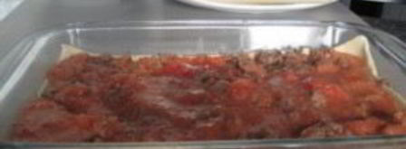 лазанья из слоеного теста. Шаг 3