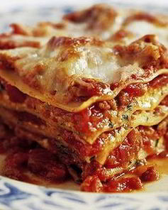 Лазанья с грибами и фаршем