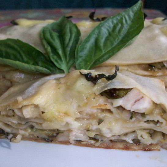 Рецепт лазаний с цукини и курицей