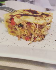 Лазанья с вешенками под соусом бешамель