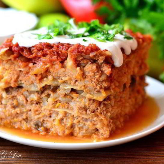 Рецепт ленивого голубца-лазаний