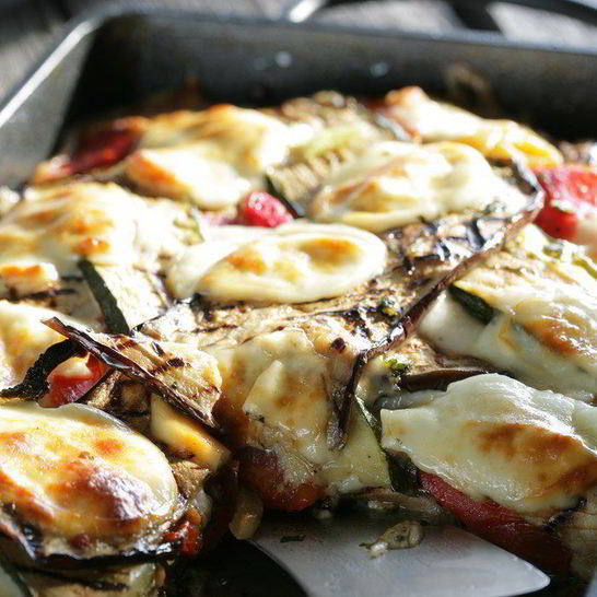 Рецепт овощной лазанья с козьим сыром