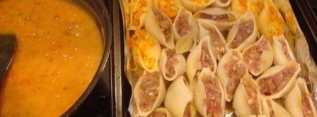 фаршированные макароны-ракушки. Шаг 4