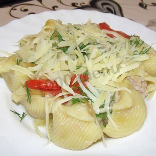 Рецепт фаршированных рожек с фаршем в духовке