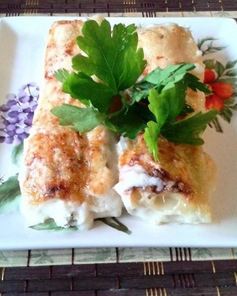 Каннеллони под соусом бешамель с рикоттой и шпинатом