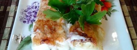 каннеллони под соусом бешамель с рикоттой и шпинатом. Шаг 9