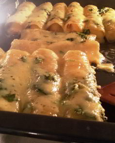 Каннеллони со слабосоленой семгой