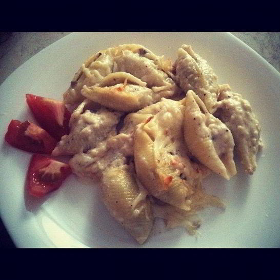 Рецепт кончильонь, фаршированных курицей и грибами