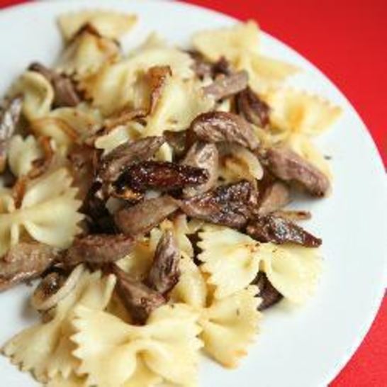 Рецепт макарон бантики с жаренным сердцем