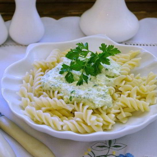 Рецепт макарон под сырным соусом