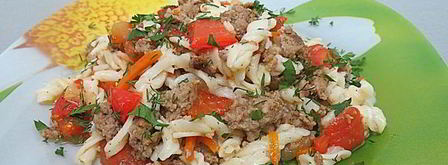 макароны с фаршем и помидорами. Шаг 9