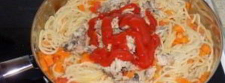 макароны с консервированной сайрой. Шаг 9