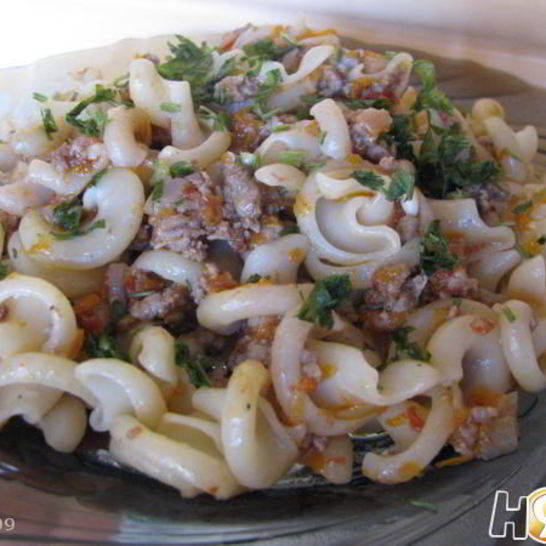 Рецепт макарон с мясом