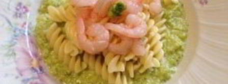 макароны с соусом из брокколи и креветками. Шаг 9