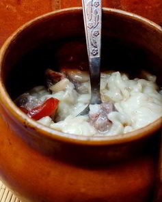 Макароны в горшочках в духовке