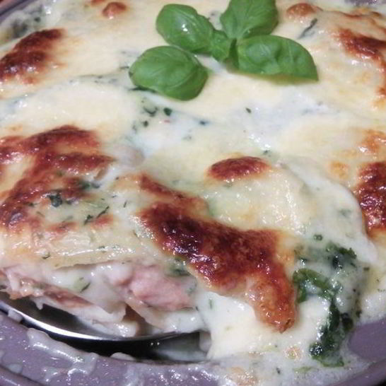 Рецепт паккерей, фаршированных под соусом бешамель со шпинатом