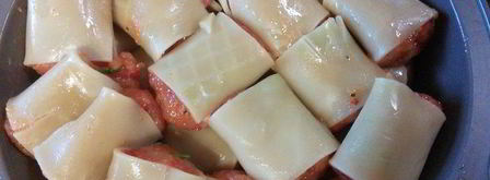 паккери, фаршированные под соусом бешамель со шпинатом. Шаг 4