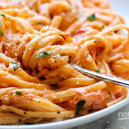 Рецепт пасты альфредо с запеченныма перцема