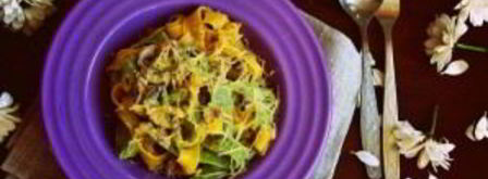 паста карбонара с грибами. Шаг 5