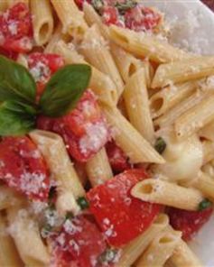 Паста с базиликом и сыром Бри