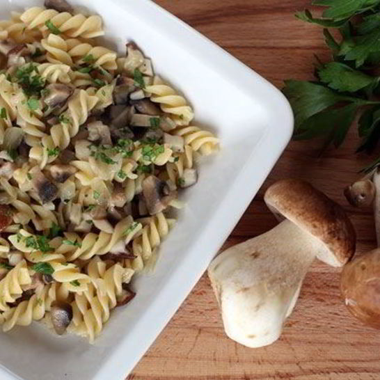 Рецепт пасты с белыми грибами