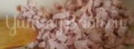 паста с копченой грудкой и плавленым сыром. Шаг 2