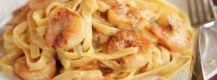 паста с креветками фетучини в сливочном соусе. Шаг 9