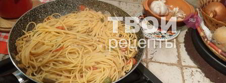 паста с моллюсками и рыбой-меч. Шаг 11