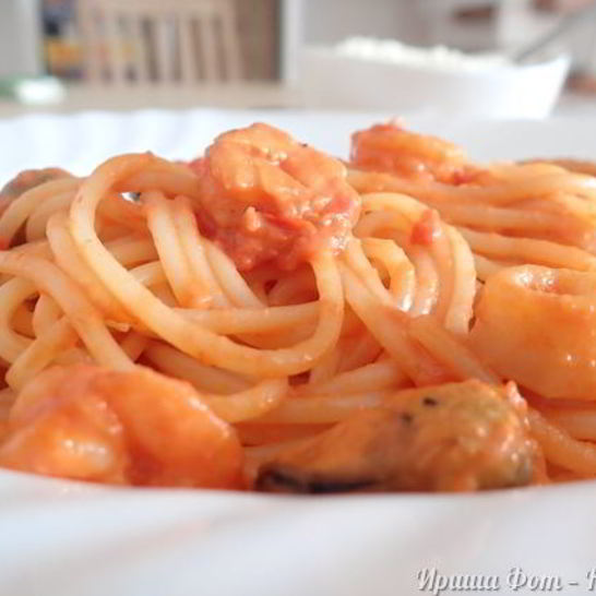 Рецепт пасты с морепродуктами